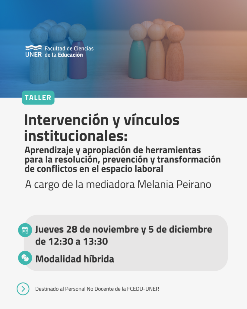 Se realizará un taller sobre resolución, prevención y transformación de conflictos en el espacio laboral